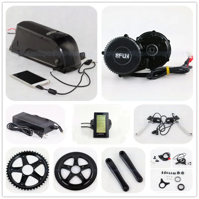 

Bafang BBS02 48V 750W ebike motor 8Fun mid drive electric bike conversion kit with 48v 11.6ah li ion battery