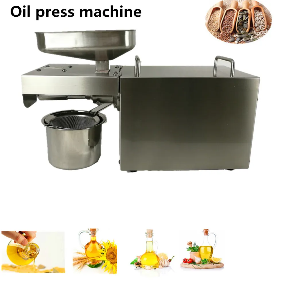 220V hot and cold home oil press machine peanut, soy bean oil press
