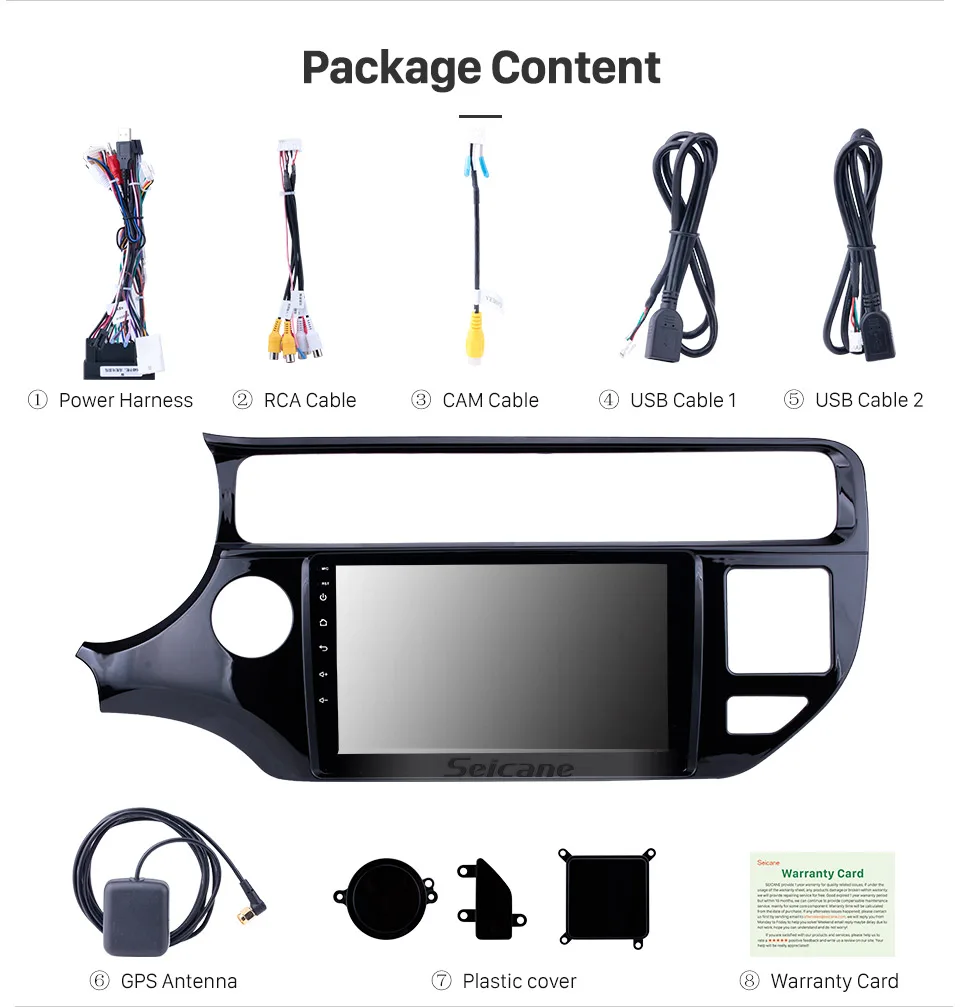 Top Seicane 2Din Android 8.1 Car GPS Multimedia Player For KIA Rio 2012 2013 2014 2015 Left Hand Drive Navi radio Video Audio Wifi 15