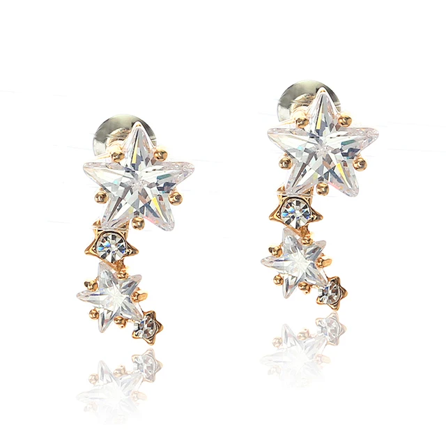 Stud Earrings For Women Crystal Star Cute Wedding Bridal Stud Earrings For Women Crystal Star Cute Wedding Bridal Earings Fashion Jewelry Earring Studs Pokemon