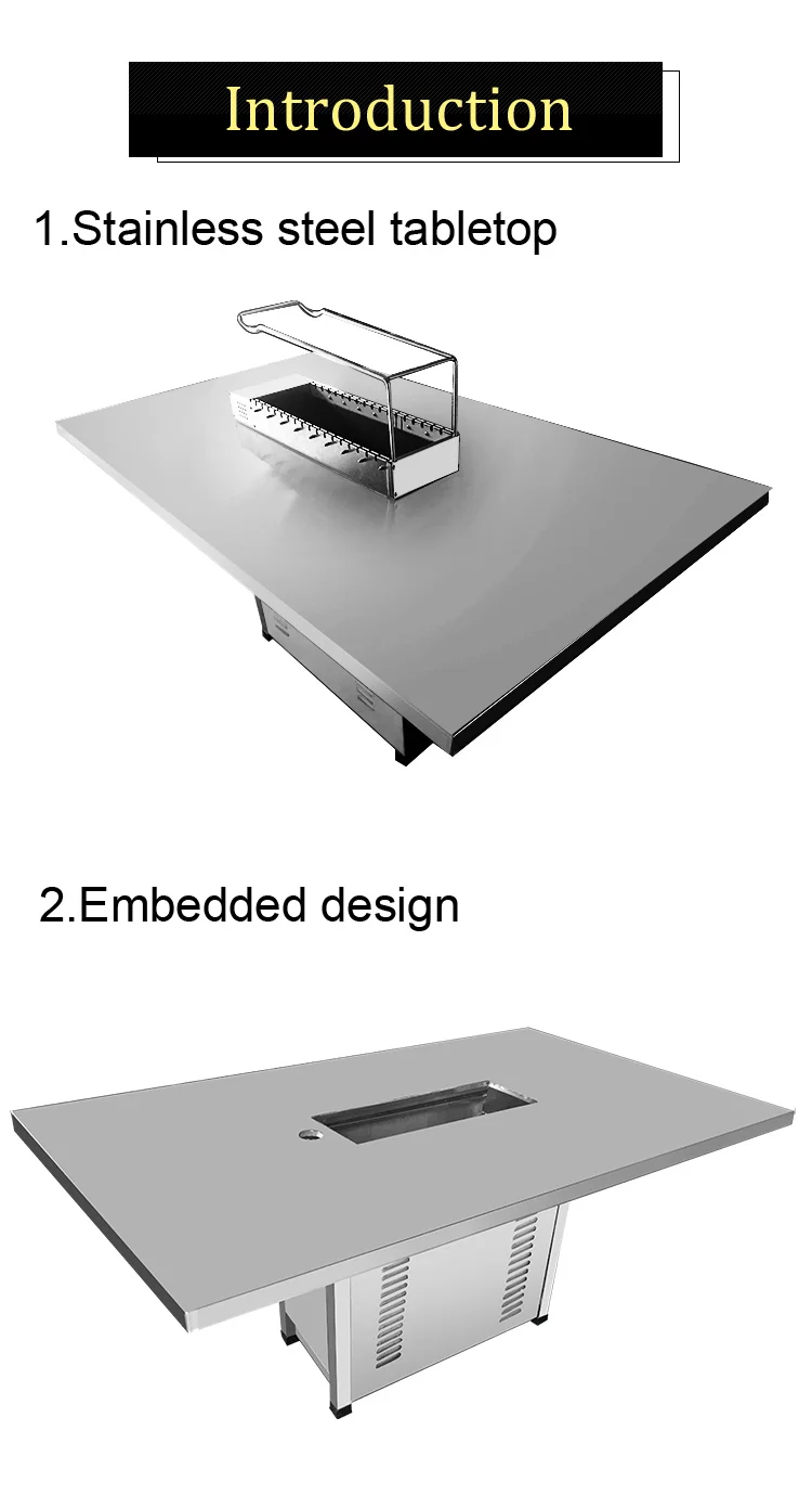 Высокая термостойкость из нержавеющей стали барбекю Настольный гриль бизнес/кухня 2-7 человек очистки встроенный дизайн индивидуальные