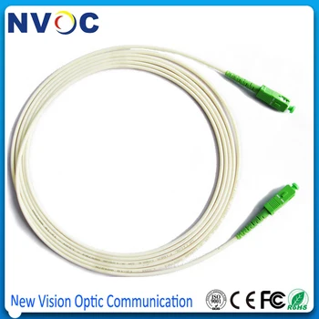 

10pcs/lot 15M SM G652D,SX,4.0mm White LSZH Jacket,SC/APC-SC/APC Simplex Fiber Optic Patch Cord,SC APC White Fiber Jumper