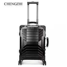CHENGZHI 2" дюймов алюминий рамки чемодан на колесиках Cabin путешествия чемодан Spinner Тележка Чемодан на колесах