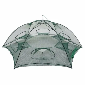 

6 Hole Fishing Net Folded Portable Hexagon Fish Network Casting Nets Crayfish Shrimp Catcher Tank Trap China Cages Mesh Cheap