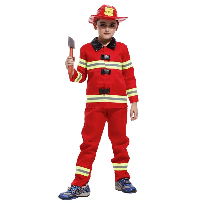 boys kids fireman uniforms cosplay childrens day halloween costumes fantasia infantile stage performance play carnival dress - Fireman Halloween boys kids fireman uniforms cosplay childrens day halloween costumes fantasia infantile stage performance play carnival dress - Fireman Halloween