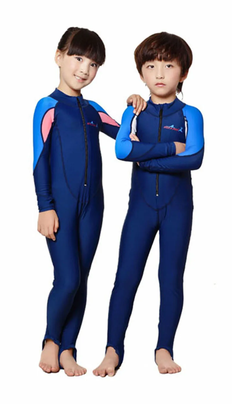 LS-C01-6 Full Dive Skin for Children Kids Stinger Suit Diving Suit Wetsuit  Sun Protection Swimwear 
