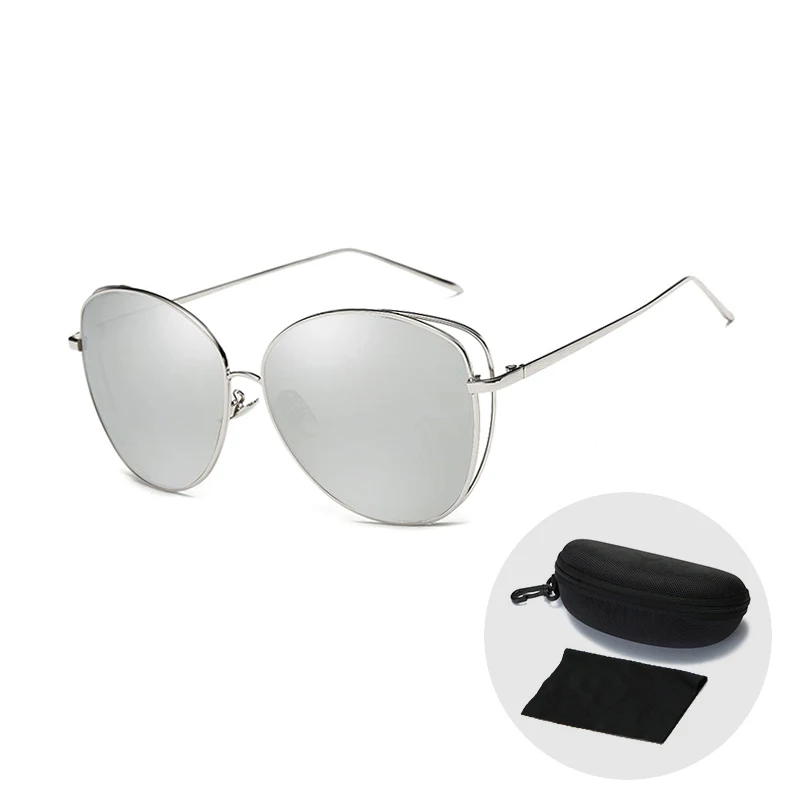 

New Oversized Sunglasses Fashion Colourful Polarized Driving Sun Glasses for Women Large Cat Eye Sunglasses Plus Size with Case