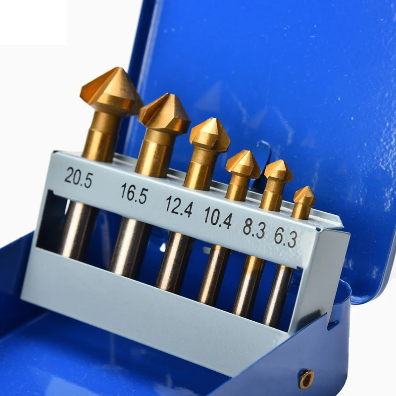 

Titanium 90 degree Chamfering knife Three edges Full grinding Chamfering knife tool sets