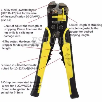 

Professional Automatic Wire Striper Cutter Stripper Crimper Pliers Terminal Tools