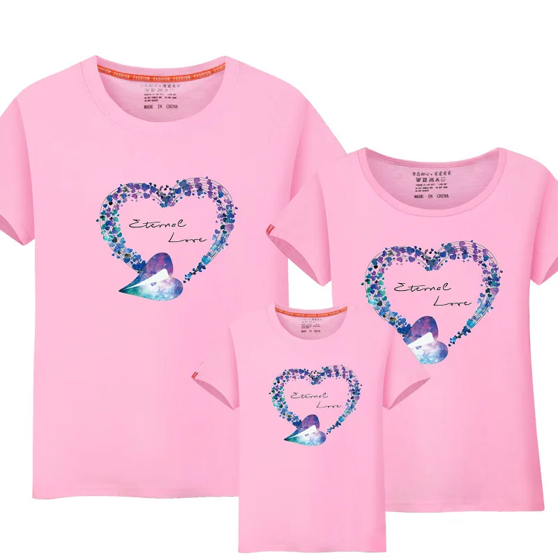 

Family matching clothes cotton short-sleeve T-shirts father mother son and daughter clothes family matching outfits kids clothes