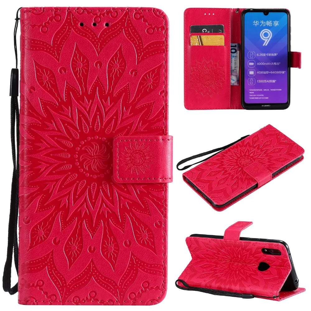 Huawei Y6 2019 trường hợp Huawei Y6 2019 Trường Hợp Da Sang Trọng Wallet Lật Điện Thoại Coque Đối Với Huawei Y6 2019 MRD-LX1 MRD-LX1F Y 6 Thủ huawei waterproof phone case