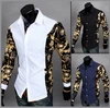 Camisa de estilo veraniego para hombre, camisa a la moda de almazuela de rayas, manga larga, ajustada, de marca, novedad de 2015 ► Foto 2/6