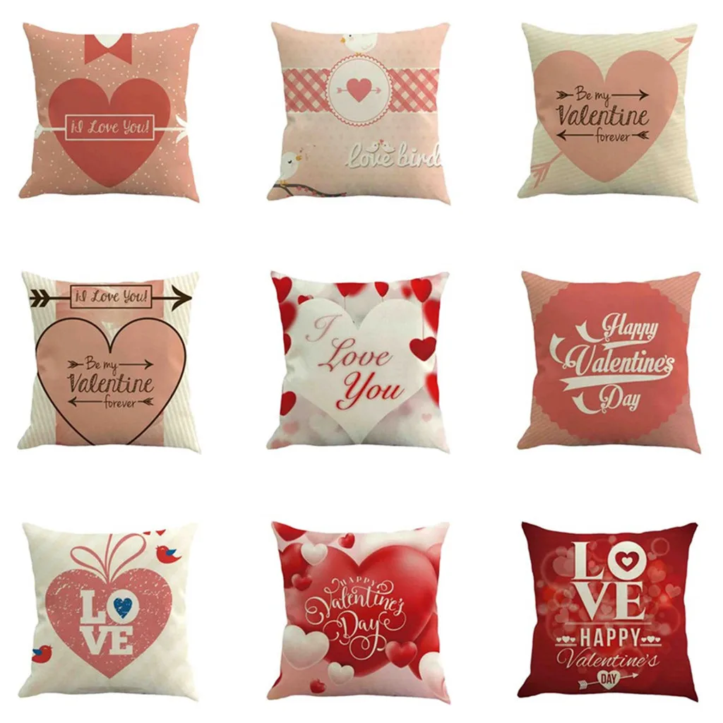 KXAAXS Happy Valentine's Day Throw Pillow Case Sweet Love Square