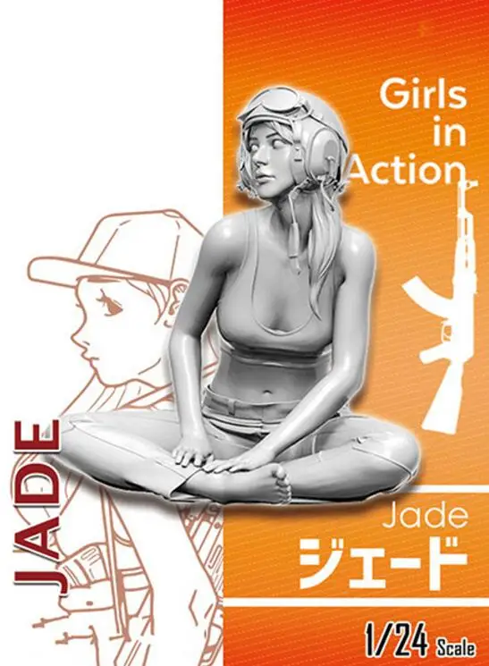 

1/24 Resin Figure Building Kit Girl Jade