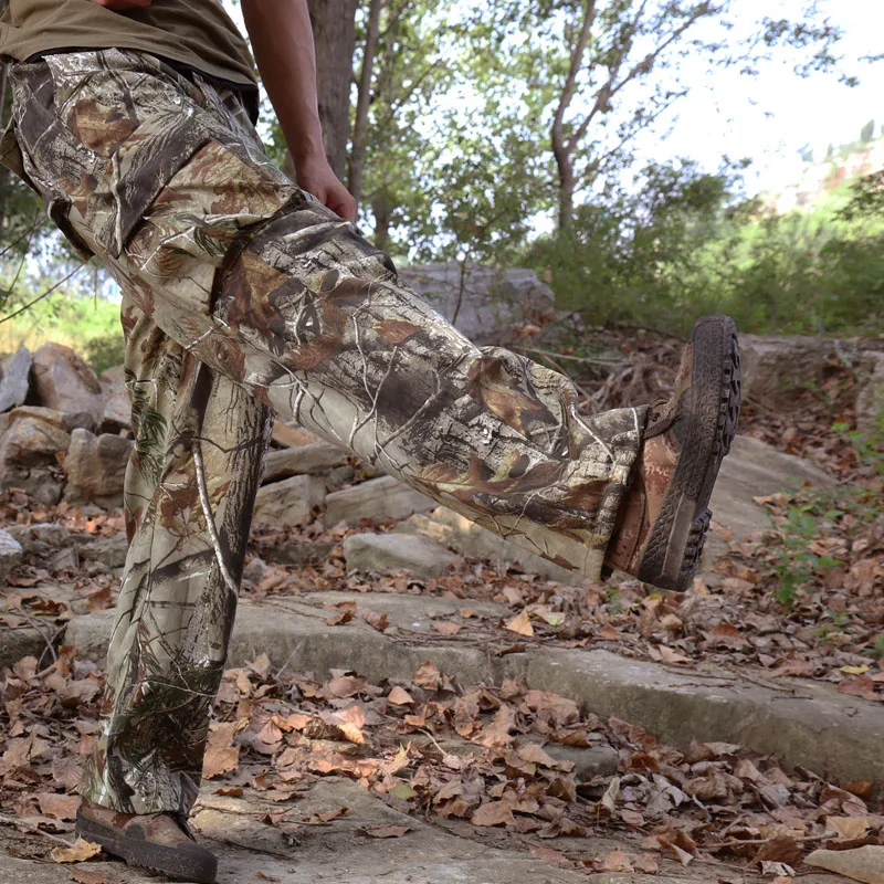 

Outdoor Camouflage Pants Cotton Polyester Fishing Trousers Breathable Bird Watching Photography Bionic Camouflage Hunting Pants