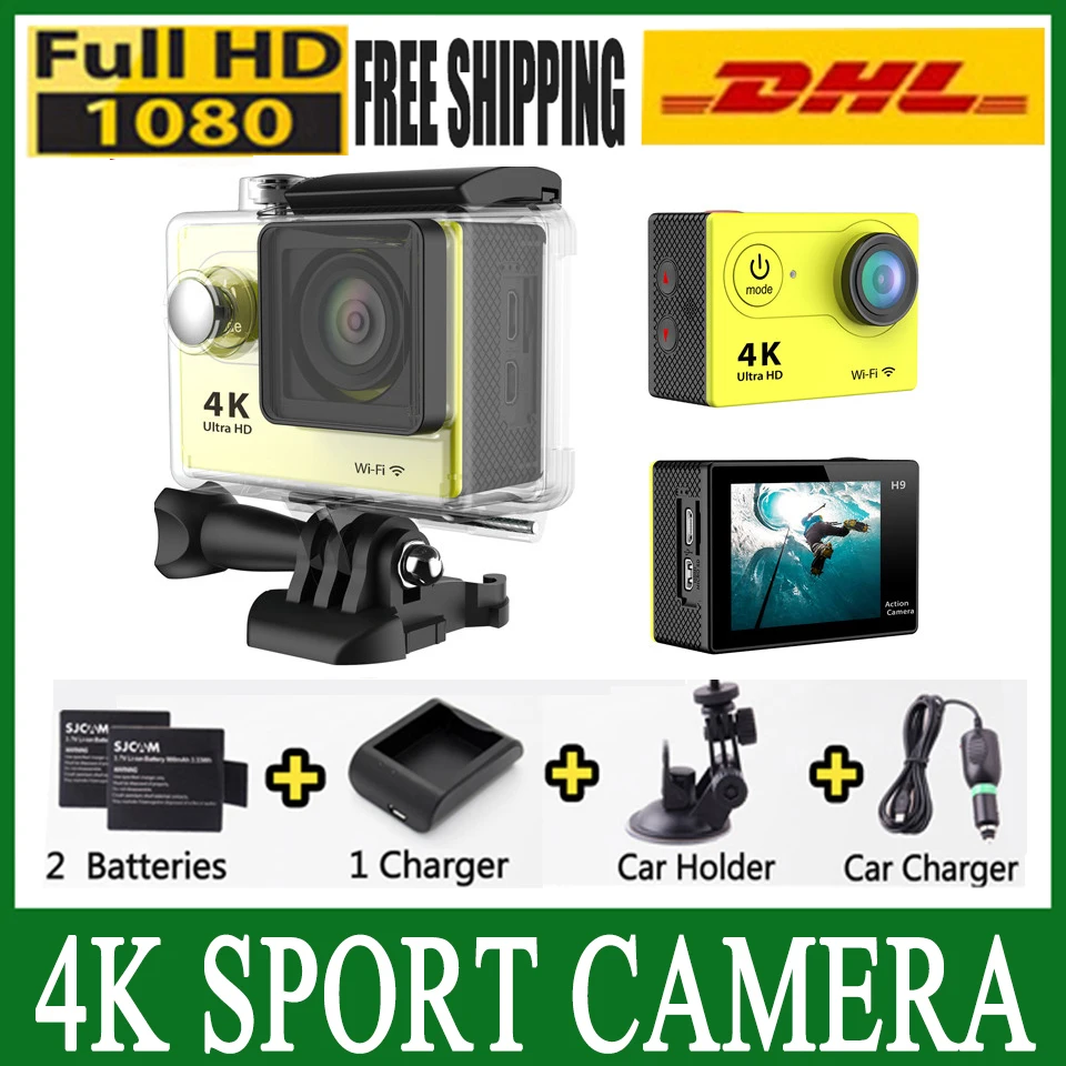 Action Camera EKEN H9 with case Ultra HD 4K WiFi 1080P/30fps 2.0 LCD 170D lens Helmet Cam underwater waterproof Camera
