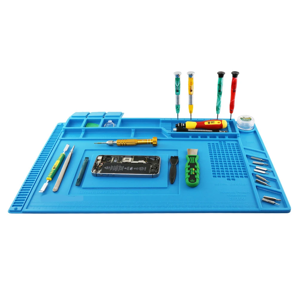 

Big Heat-Resistant Silicone Pad Desk Magnetic Mat Electronic PCB BGA Soldering Repair Work Insulation Mat Hot Air Station