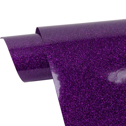 SUNICE много разноцветные блёстки теплопередача виниловая пленка Железный на футболках HTV diy дизайнерский Декор пленка 50 см x 20 см бумажный лист резка - Название цвета: Purple