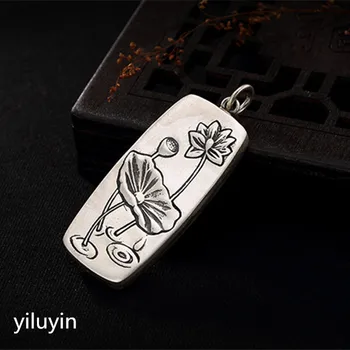 

KJJEAXCMY S990 foot silver eight auspicious six word verve by turning the wheel of pure silver retro personality protection pen