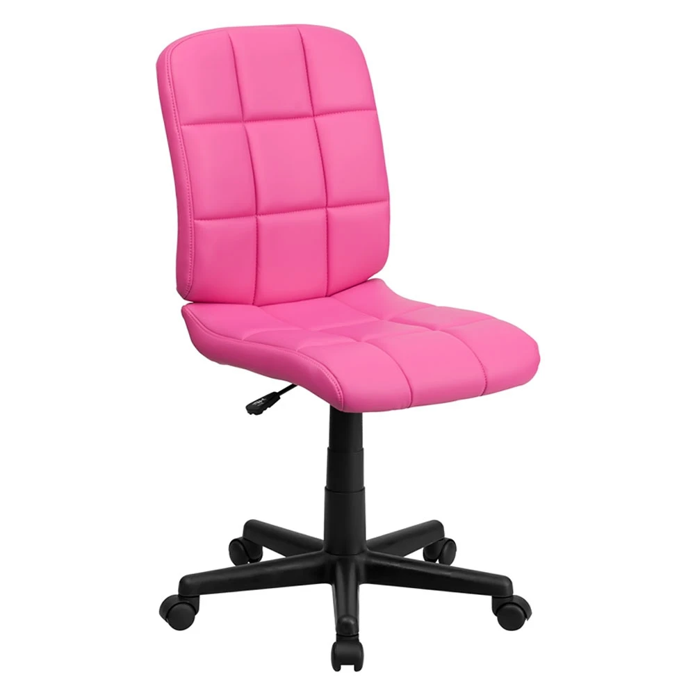 

Flash Furniture Mid-Back Pink Quilted Vinyl Task Chair [863-GO-1691-1-PINK-GG]