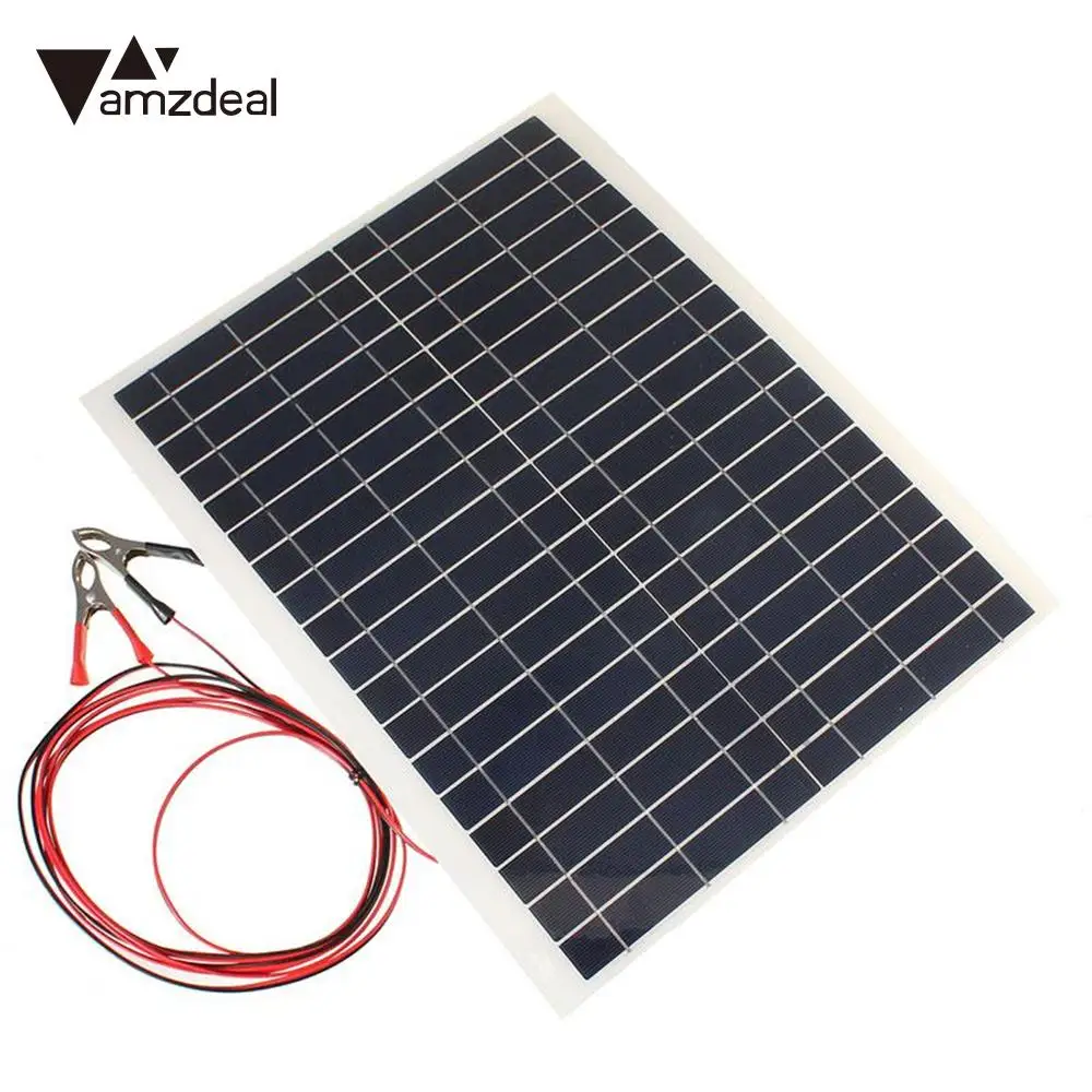 

Amzdeal Portable Outdoor 20W 12V Charger Kit DIY Foldable Solar Panel Electronic Element Camping Solar Cells Phone Charging