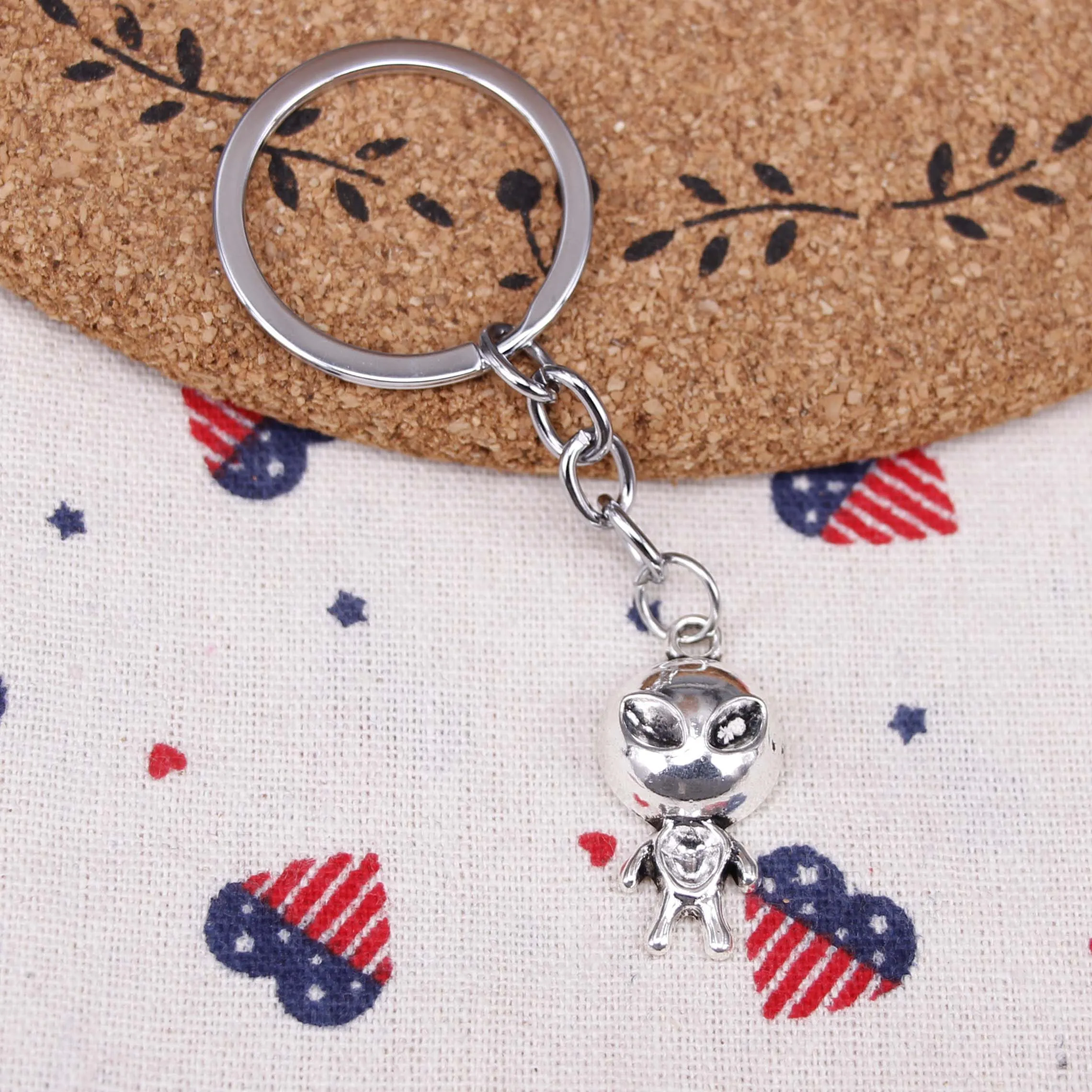 Fashion alien et 31*15mm Antique Silver Pendant KeyChain DIY Jewelry Handmade Metal Keychain Party Gift | Украшения и аксессуары