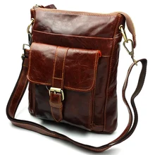 Мужская сумка из натуральной кожи, Повседневная сумка через плечо, сумка-мессенджер из воловьей кожи, винтажная дорожная сумка, сумка