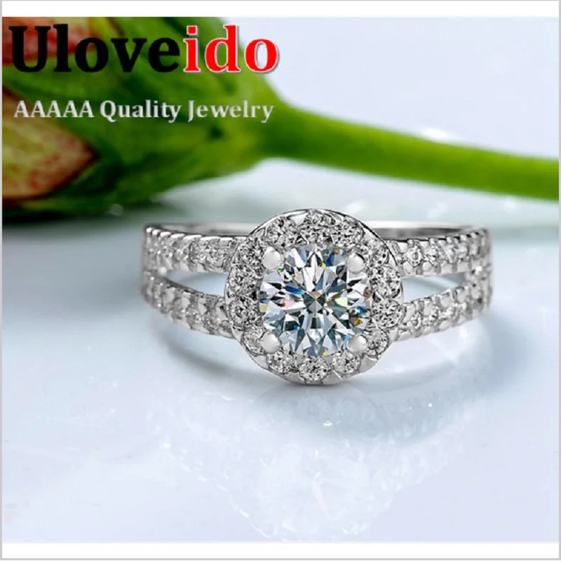 Fashion Zirconia Stone Silver Rings for Women Engagement Girls Valentine's Gift,Fine Beautiful Star Charm Jewelry Big Sale J510P