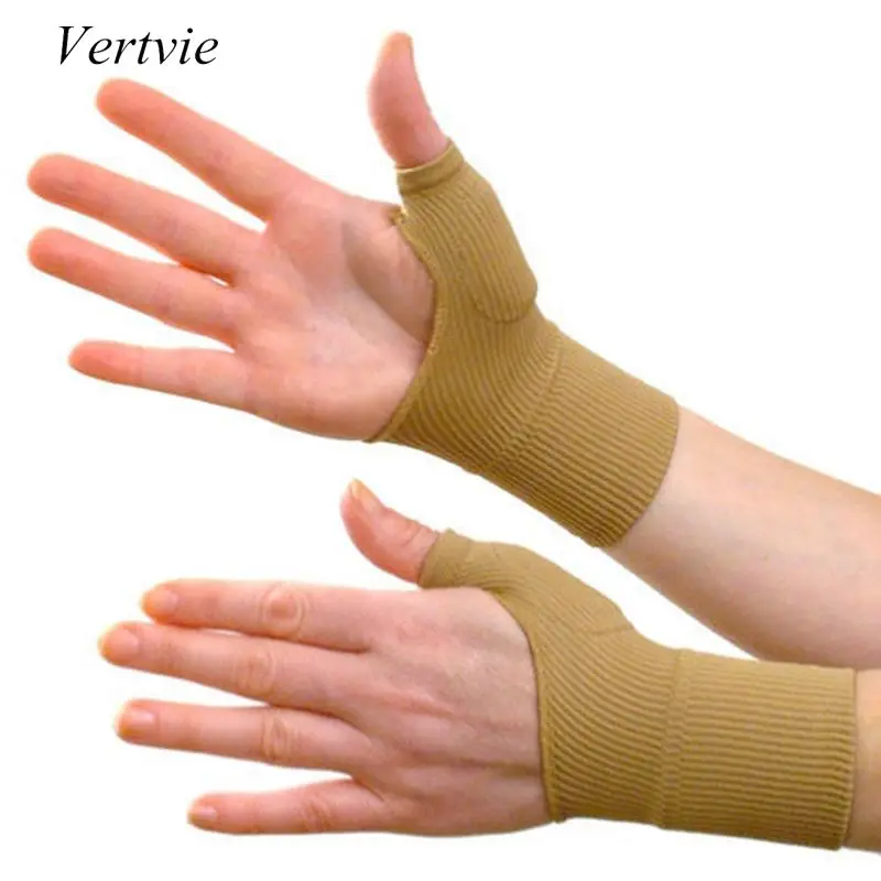 

Vertvie New 1PC Flesh Color silicon Wrist Support Gloves Soft High Quality Elastic Wrist Protective Gear Sports Accessories