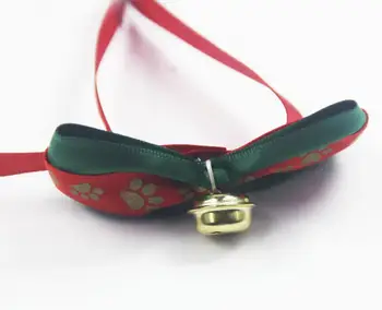 

Pet puppy Cat Dog paw bone-bell bow tie accessories necklace collar bowknot necktie grooming for pet supplier decoration Costume