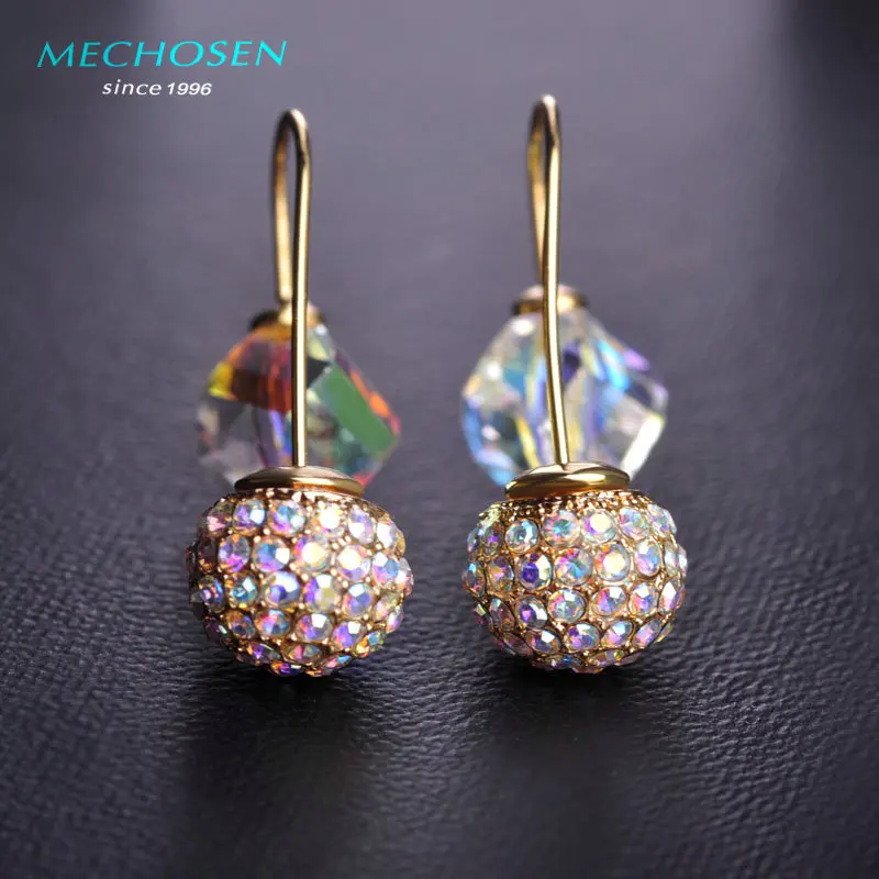 

Mechosen Brand Classic Luxury Bridal Gold Plated Earrings Diamond Earrings For Girls Sterling-Silver-Jewelry