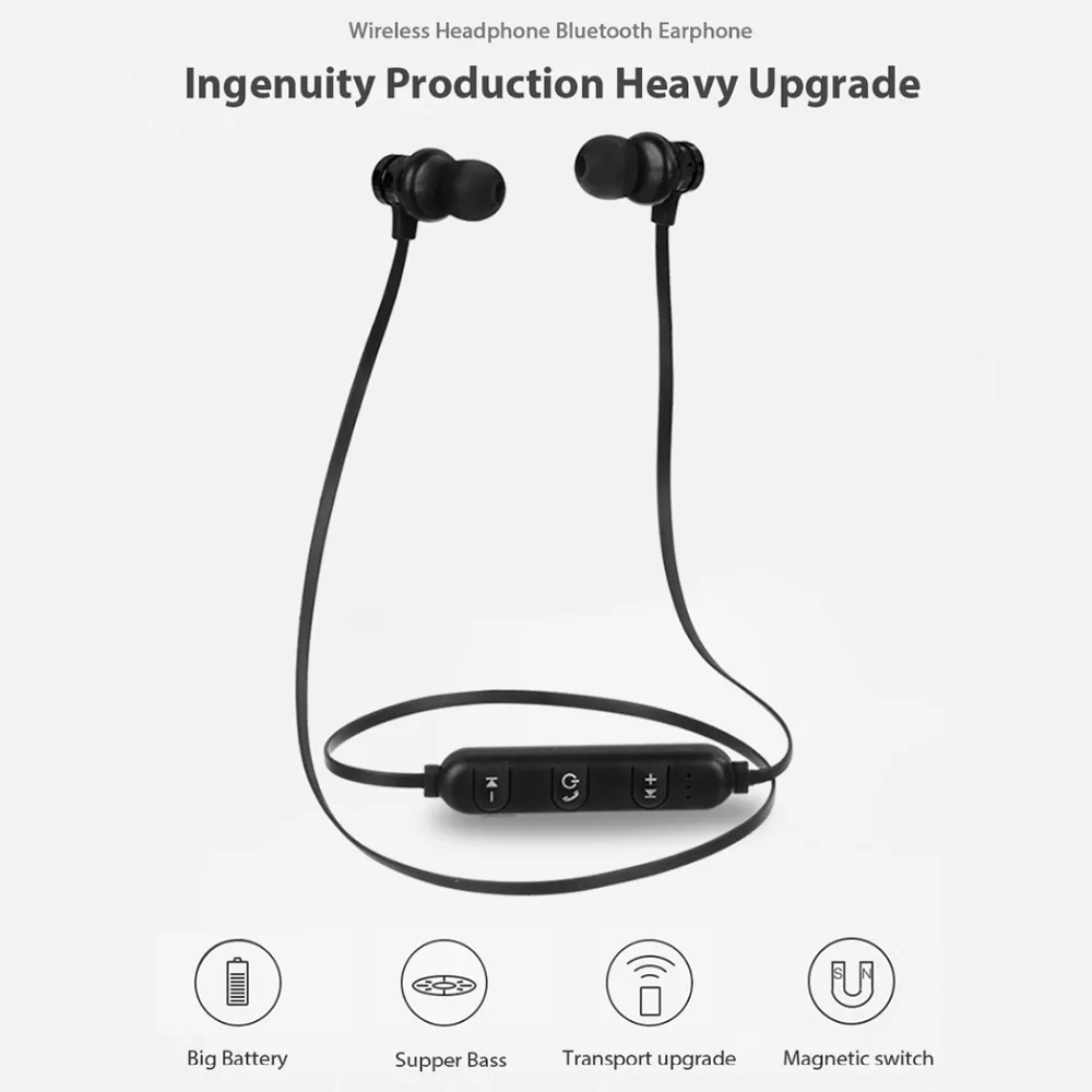 XT11 Magnetic Bluetooth Earphone Wireless Earphones with Microphone For iPhone Xiaomi Neckband Sport Earphone In-ear Headset