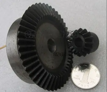 

2PCS 2M 15T 45T Bevel Gear 15 teeth 45 teeth 2 Mod Ratio 1:3 Steel Right Angle Transmission parts machine DIY