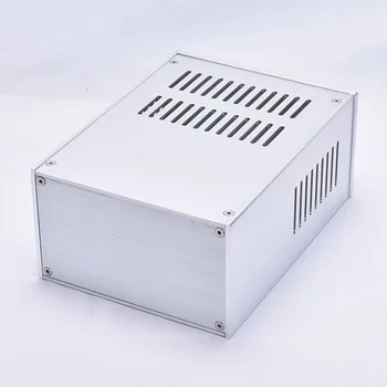 

Kaolanhon DIY Box 168mm*100mm*229mm Amplifier Case Home Audio All Aluminum Amplifier Chassis Silver 1610 Multi-purpose Chassis