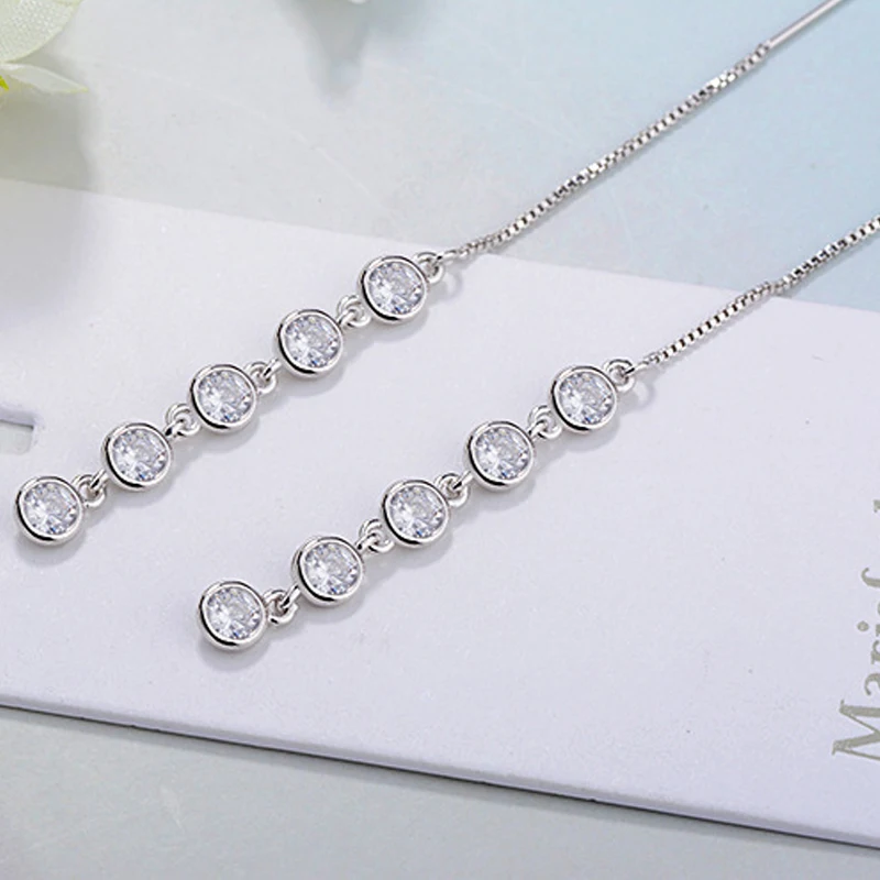 long drop earrings with aaa cz zircon jewelry (7)