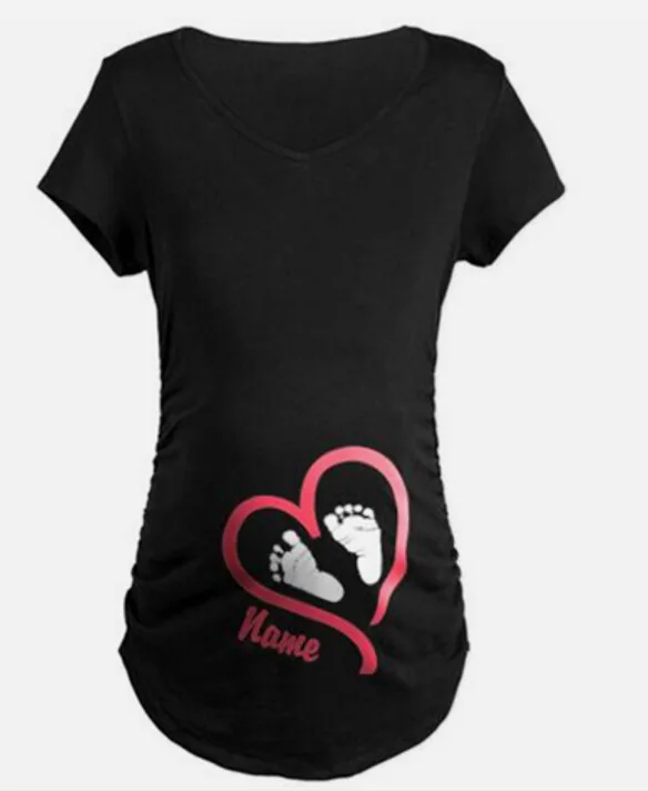 Летняя женская мягкая хлопковая Милая одежда с длинными рукавами, беременность материнство, забавная Футболка для беременных, футболка, топы, рубашка большого размера