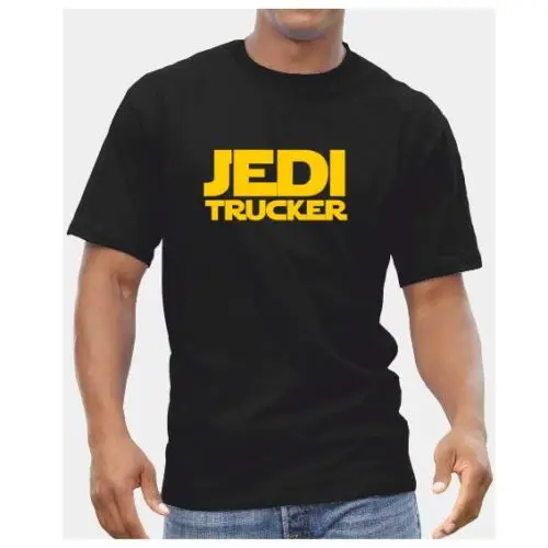 Jedi Trucker Футболка-Мужские Звездные войны подарок водителя грузовика Бесплатная