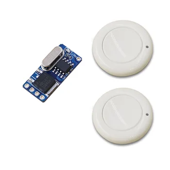 

Micro Mini Remote Control Switch DC 3.7V 4.5V 5V 6V 7.4V 12V Wireless Switch Light Receiver PCB Sizes:21*11*6mm