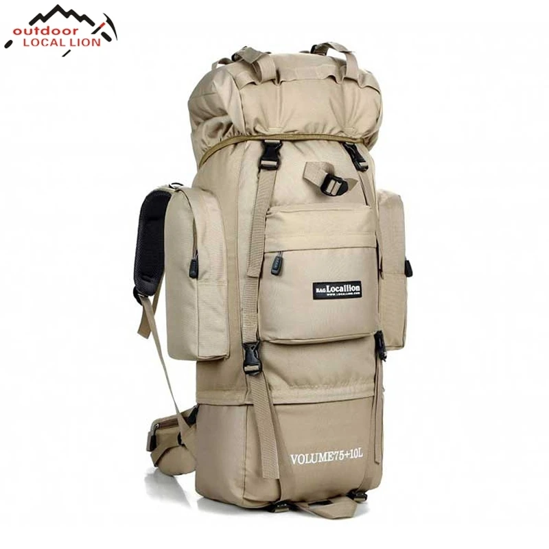 

Locallion Big Men's Sports Bag 85L Outdoor Waterproof Travel Backpack Military Male Climbing Hiking Camping MOLLE Tactical Bag