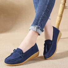 Женская обувь на плоской подошве; повседневные замшевые лоферы; женские кроссовки; нескользящие Туфли-оксфорды из мягкой кожи; Высококачественная обувь для мам; zapato mujer