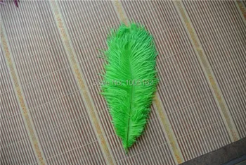 

Wholesale -100pcs10-12inch 25-30cm lime green Ostrich Feather plumes wedding decor home table party feather decor