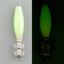 Noctilucent Glow Squid Cuttlefish Sleeve-Fish Octopus Freshwater Saltwater Fishing Lure Hook Bait Fishhook Drop Shipping