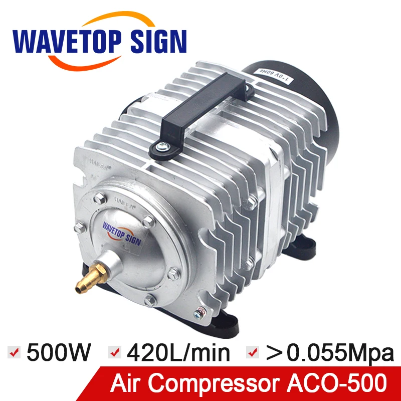 

ACO-500 500W 420L/min Electrical Magnetic Aquarium Air Compressor with Air Divider for Fish Tank Hydroponic Aerator 26 Outlet