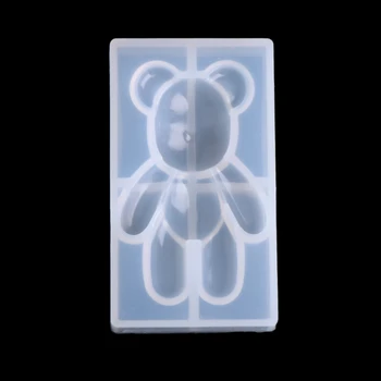 

JAVRICK Transparent Silicone Pendant Mould Resin Bear Shape DIY Jewelry Making Tool Fondant Cake NEW