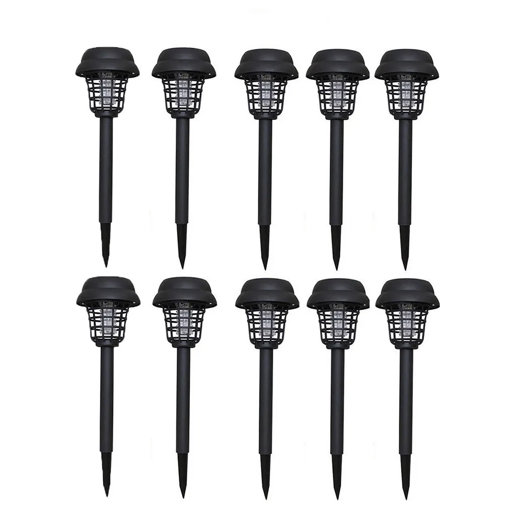 10PC Solar Powered LED Light Mosquito Pest Bug Zapper Insect Killer Lamp Garden Anti-mosquito supplies mosquito killer light