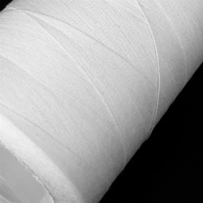 Неотбеленная нить для швейной машины из полиэстера 3000 ярдов (белый)|Швейные