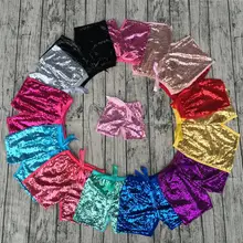 Горячие продаж девушки ярко-розовый блесток шорты с бантом дети блеск шорты фабрики сразу