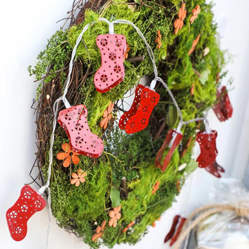Christmas Lights Indoor 2M 20LED Christmas Led String Lights Decorative Lights christmas tree decorations Socks String Lights (9)