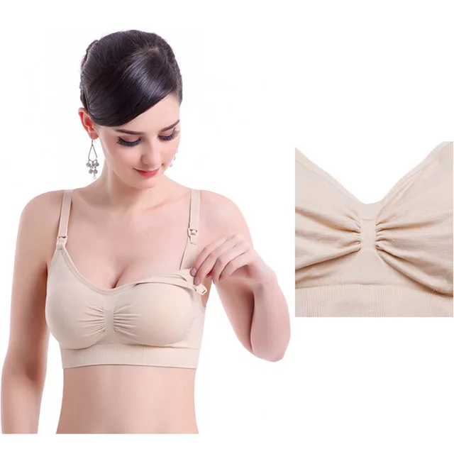 2Pcs/Sets Breast Feeding Bras Without Underwire Maternity Nursing Soutien Cotton Clothes