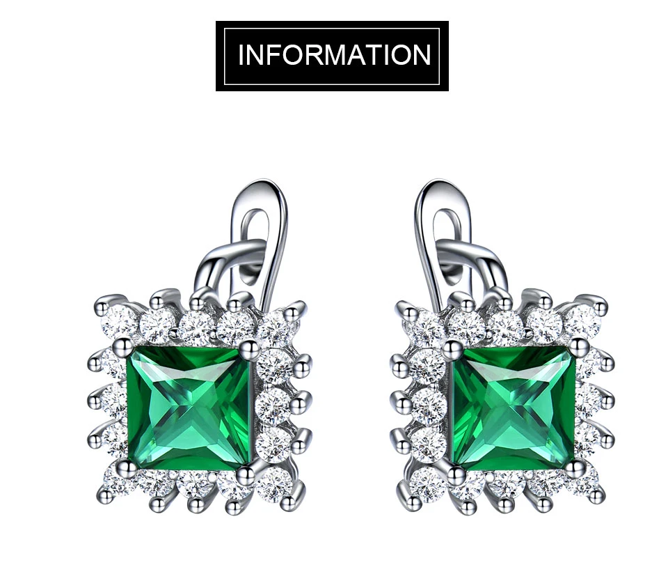 UMCHO Emerald 925 sterling silver jewelry set for women S019E-1 (1)